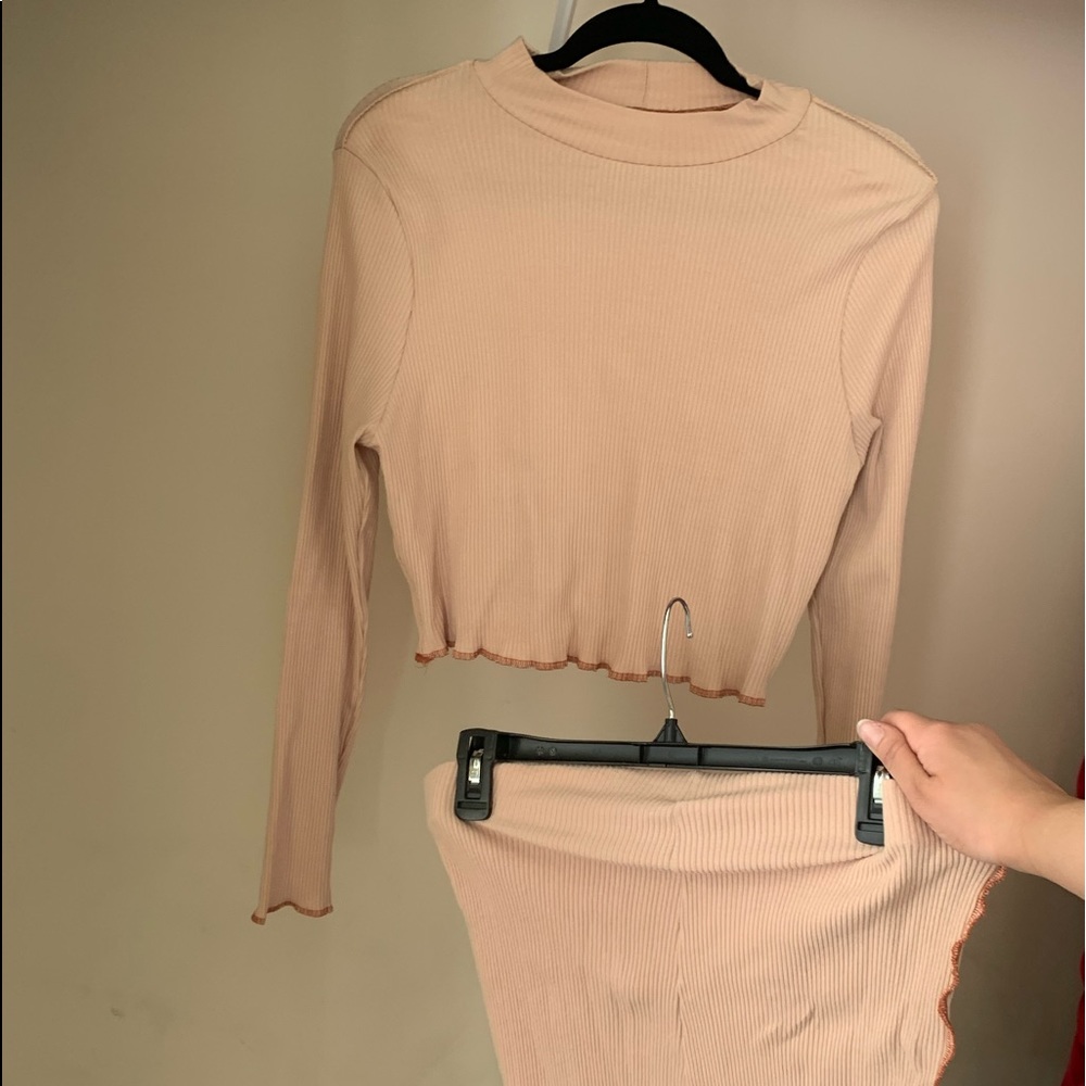Nude co-ord long sleeve short set. Worn only once.